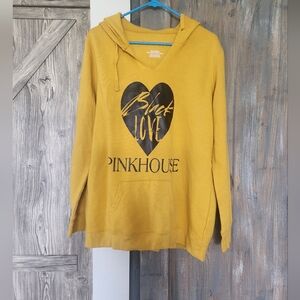 Black Love Pinkhouse Yellow Hoodie for Women